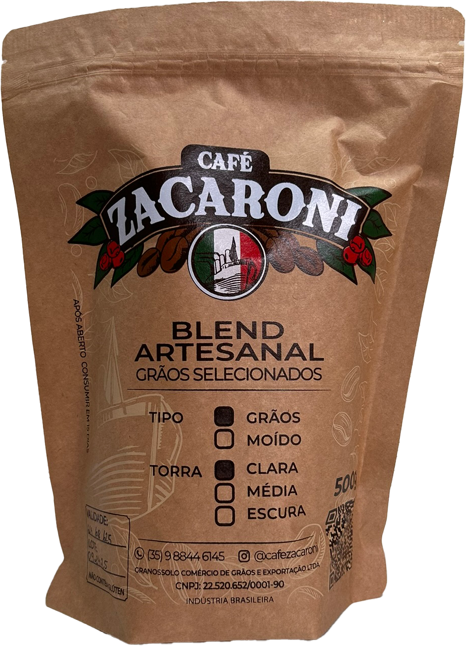 Café Zacaroni Grãos Torra Clara