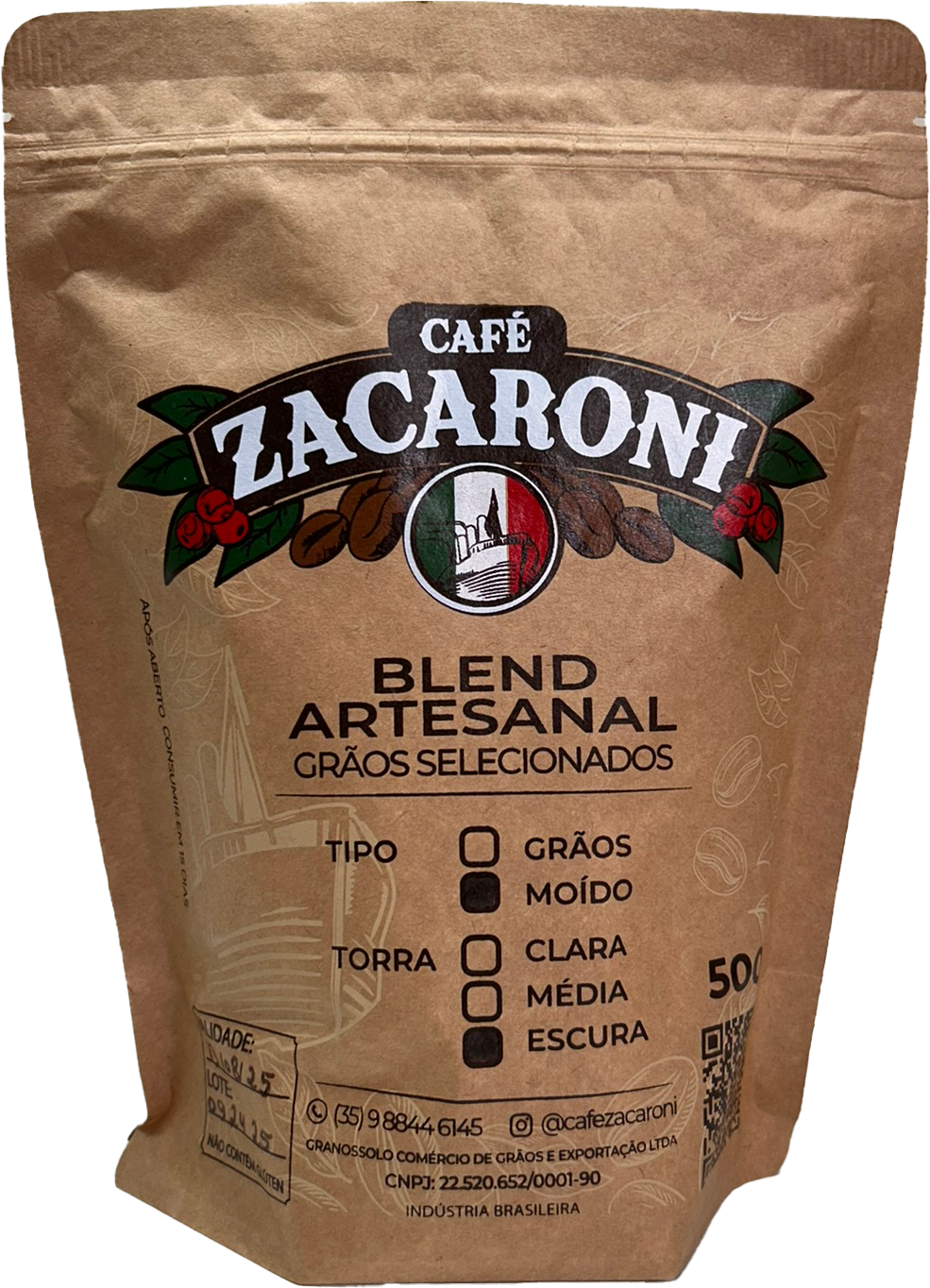 Café Zacaroni Moído – Torra Escura | 500g