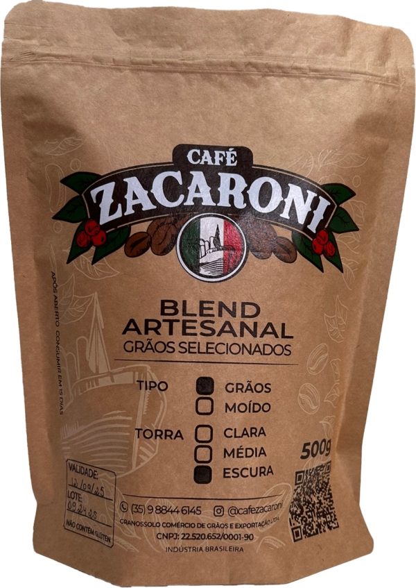 Café Zacaroni em Grãos – Torra Escura | 500g